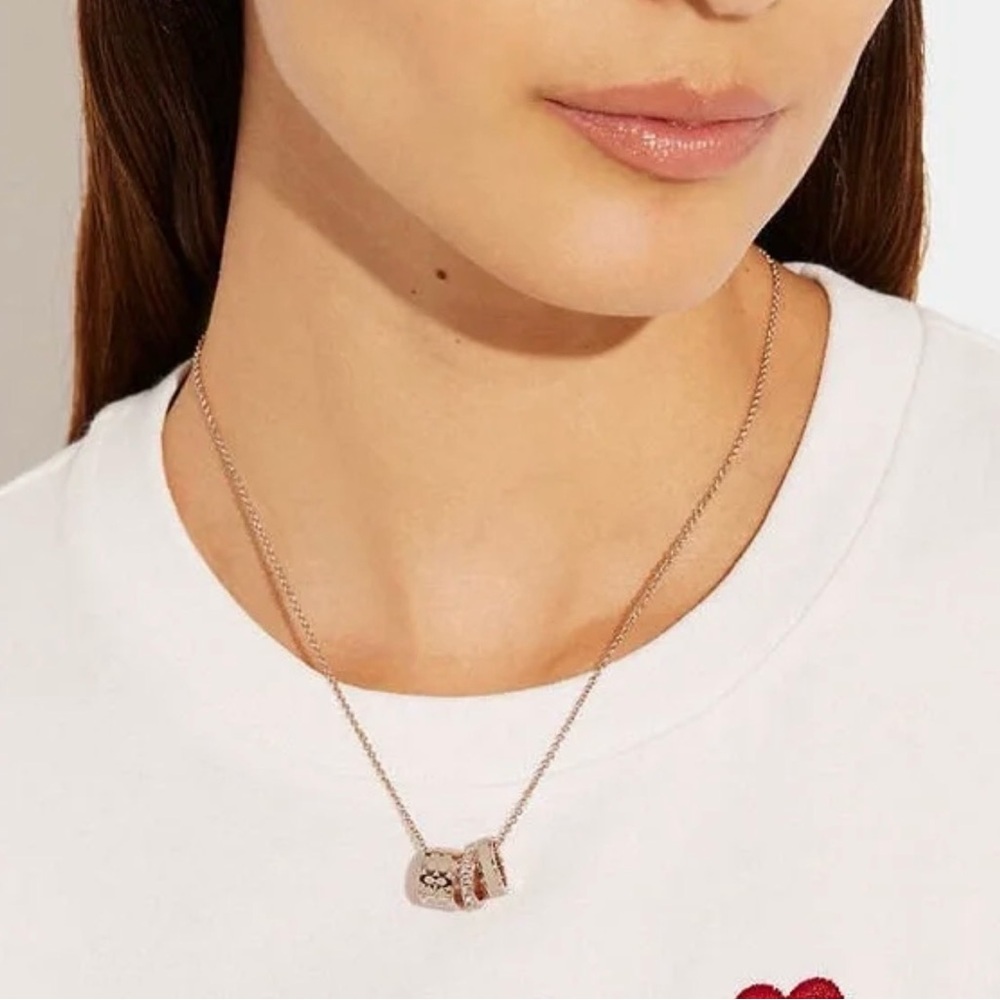 COACH Signature Enamel Necklace - Picture 2 of 7
